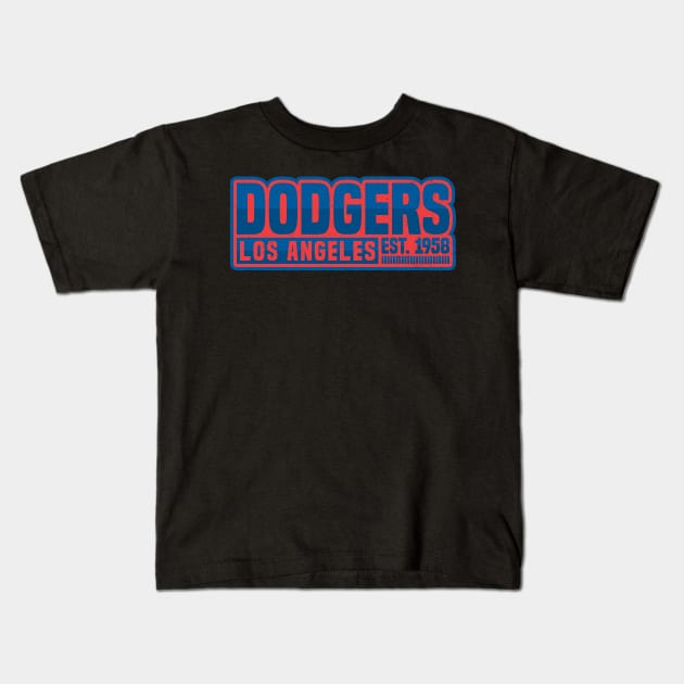 Los Angeles Dodgers 01 Kids T-Shirt by yasminkul